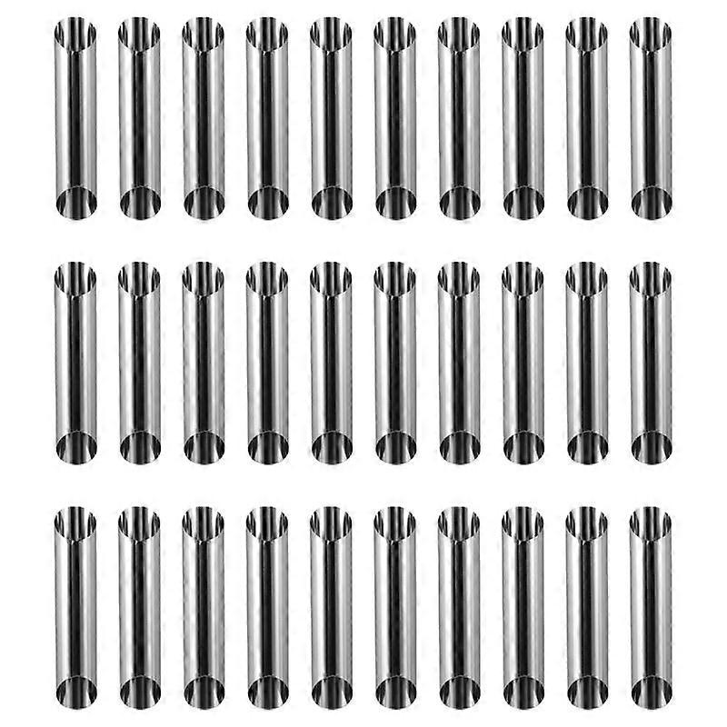 30 stk. Cannoli-rørformer i rustfrit stål til cremeforme