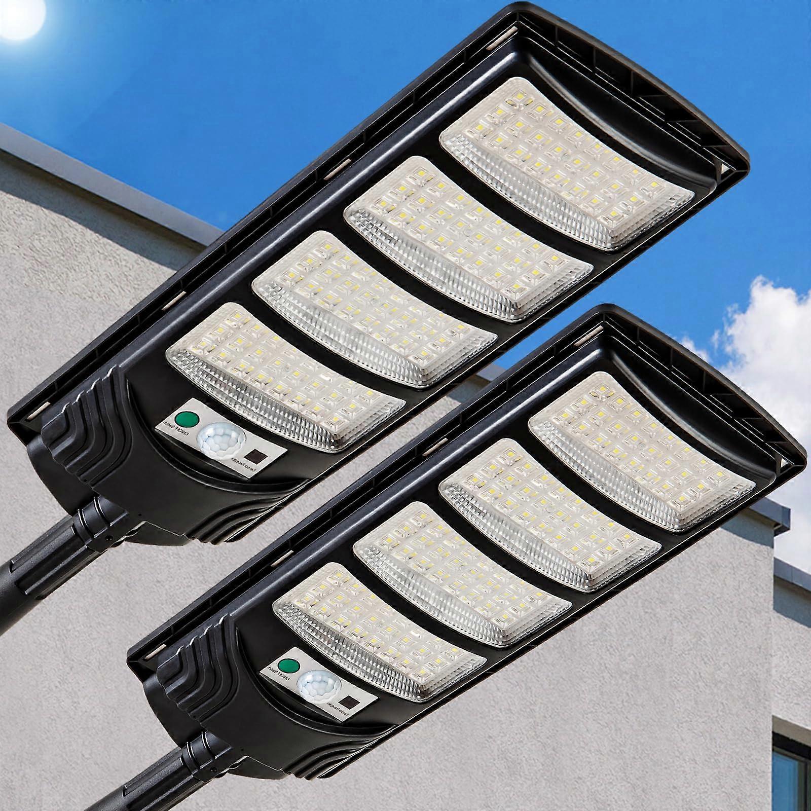 Solar-Powered LED Street Light with Flood Light Function NZ400 Motion Sensor and Remote Control