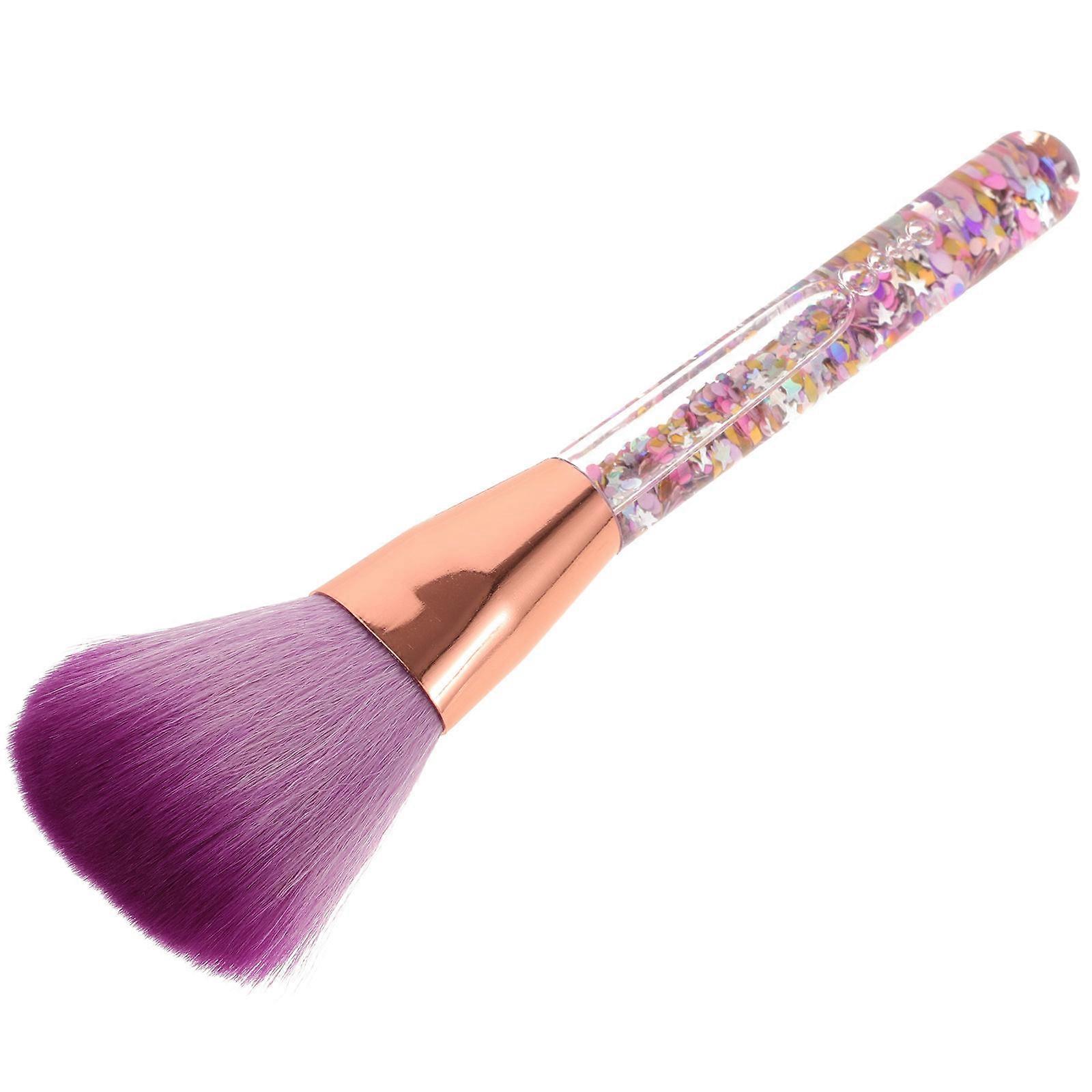 Multi-Function Nail Cleaning Brush Blush Powder Brush Glitter Handle