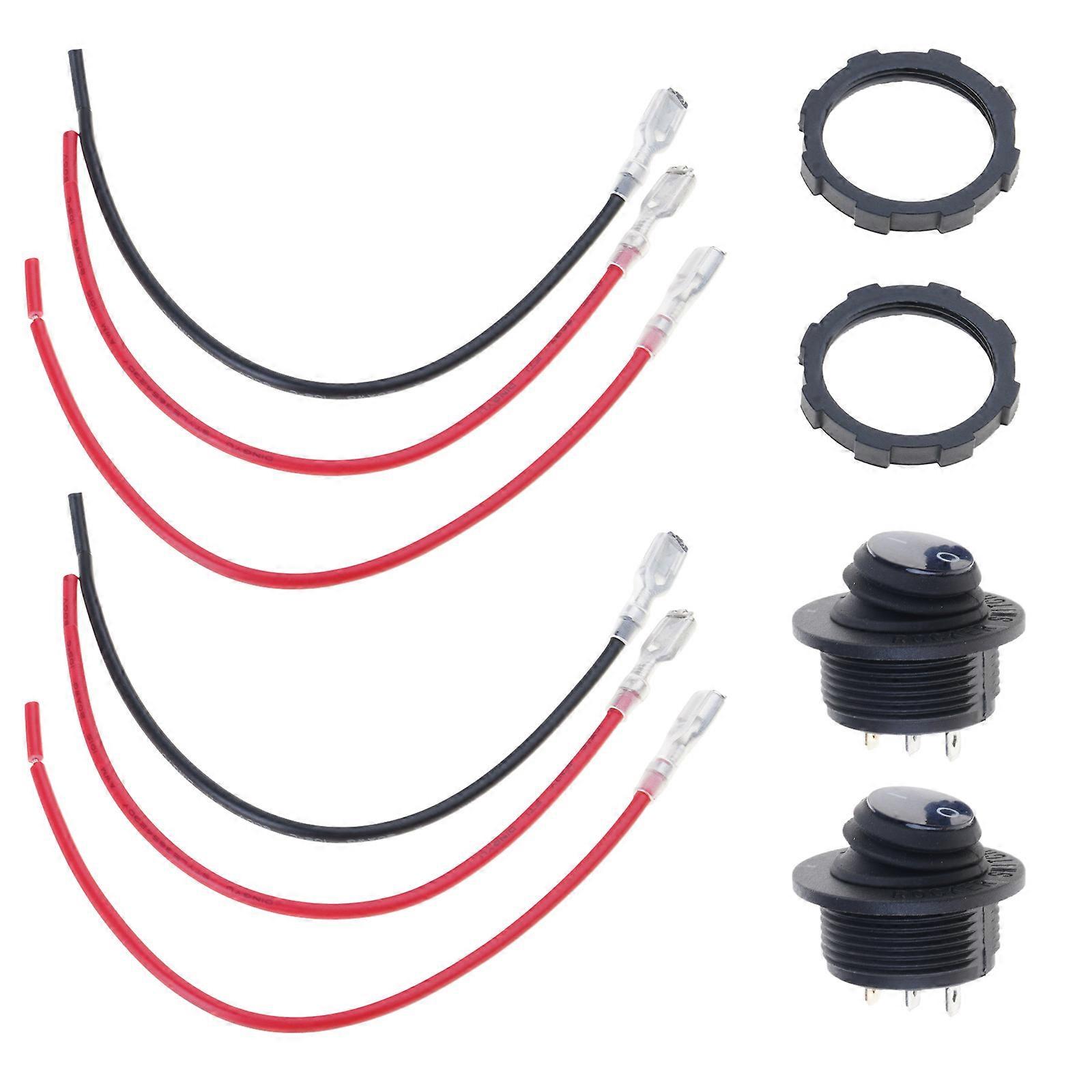 Round Toggle LED Switch 12V 20A Car Truck Rocker On-Off Toggle Switch Waterproof 3 Pin 2 Position Switch Multicolor