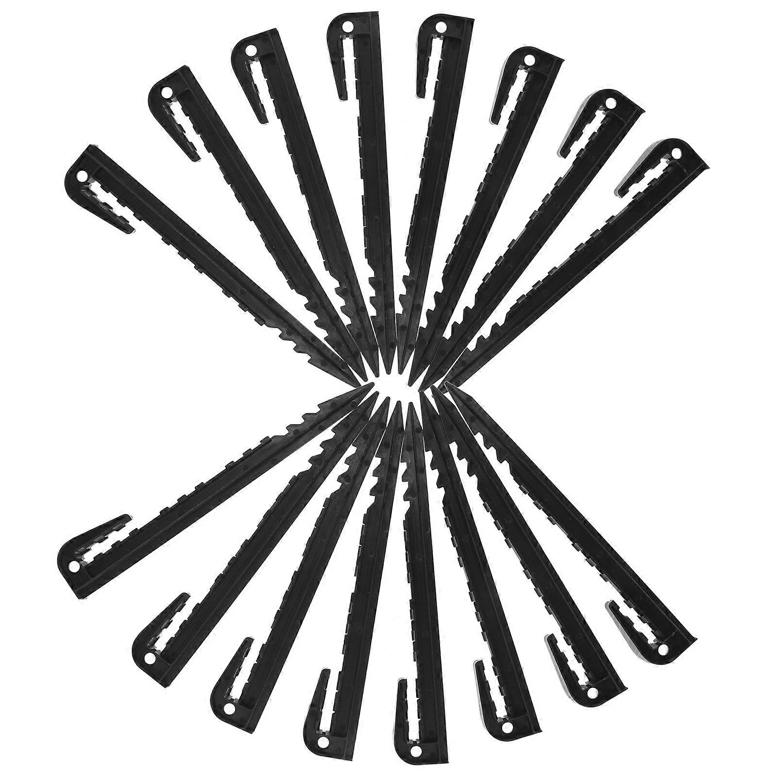 Black Plastic Tent Stakes for Securing Tents Or Canopy 20Pcs