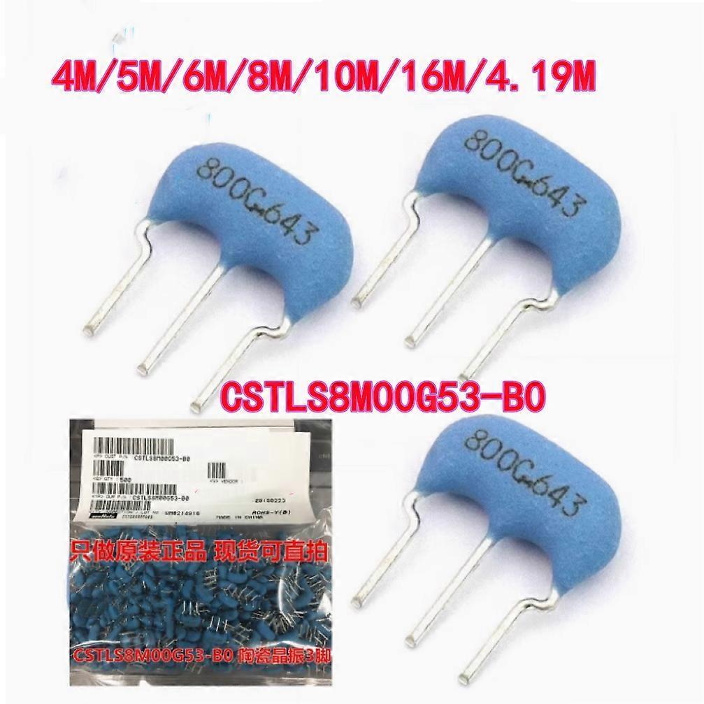 10 résonateurs céramiques traversants CSTLS8M00G53-B0 4M/6M/8M/10MHz 4,19M