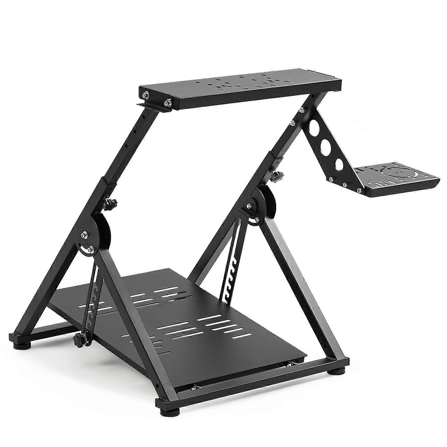 Racing Wheel Stand Compatible with Logitech Thrustmaster Fanatec, Foldable Adjustable Gaming Frame