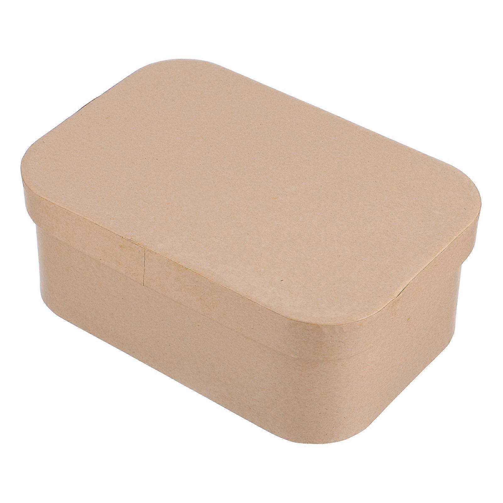 Cowhide Paper Box for Packaging and Storage Round Corner Box