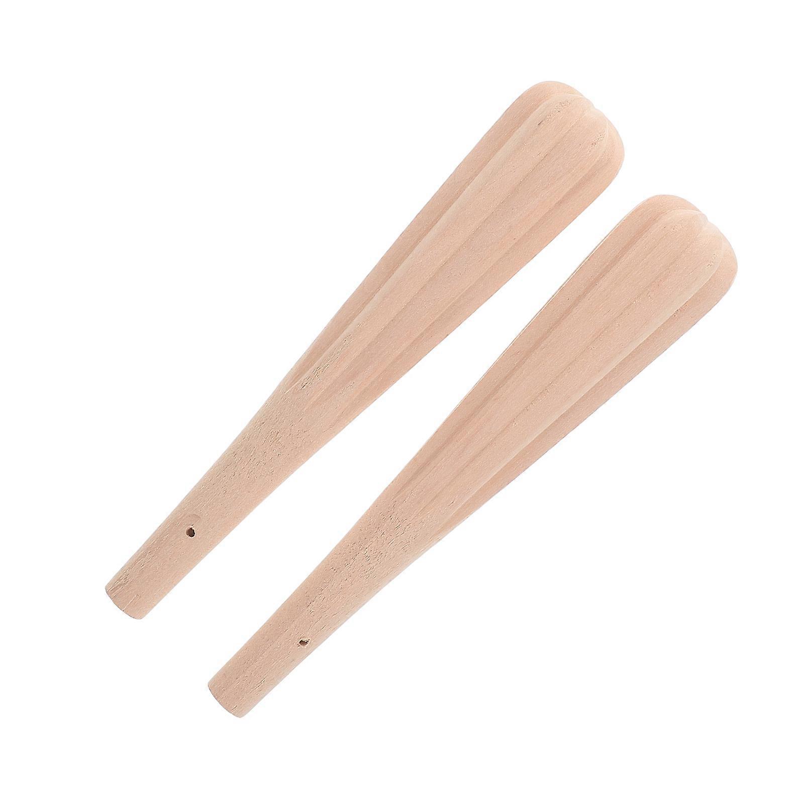 Erhu Micro Tuning Pegs Wood Replacement for Precise Adjustment 2Pcs Beige