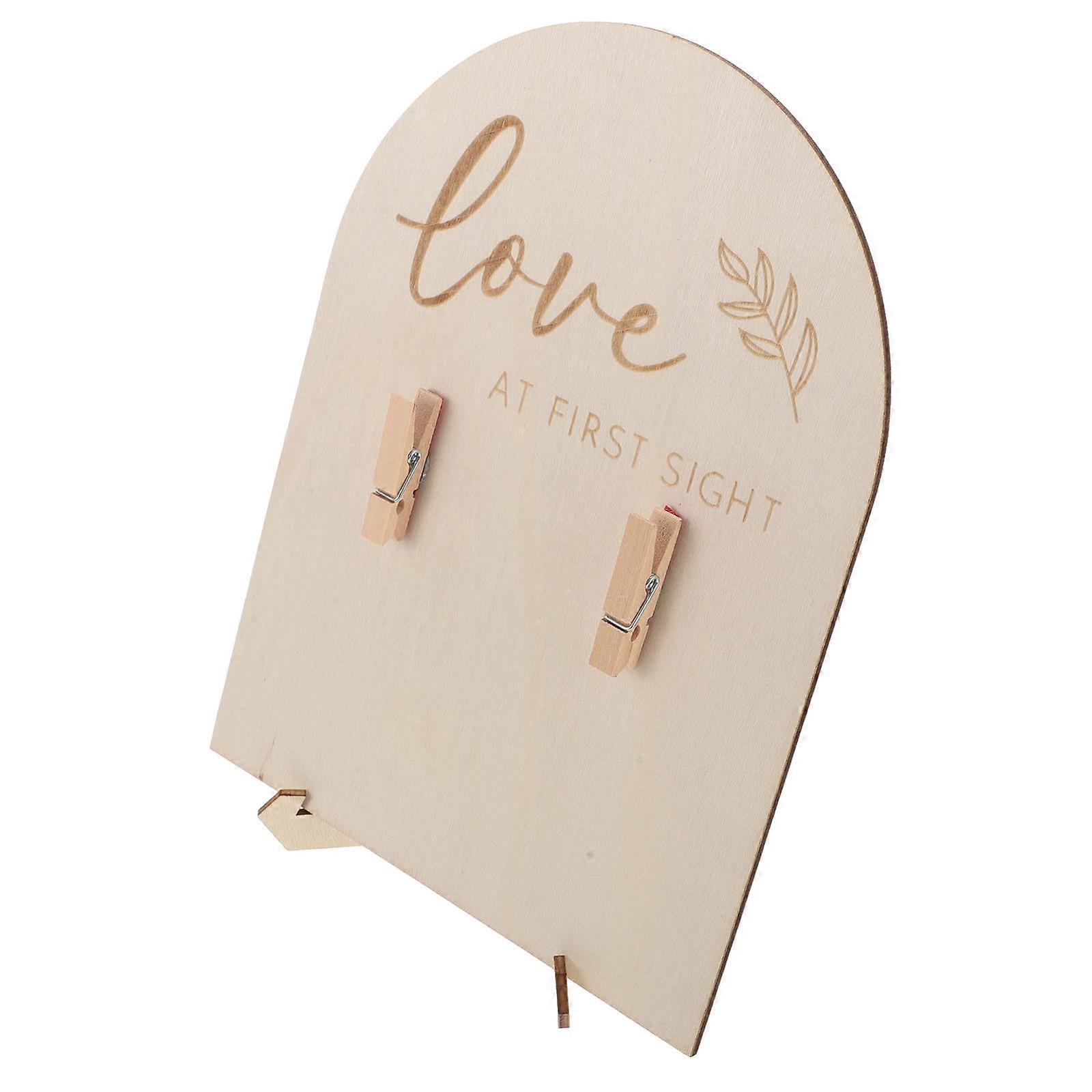 Wooden Baby Picture Frame for Decoration Light Yellow Rustic Look Easy to Use 1 Set