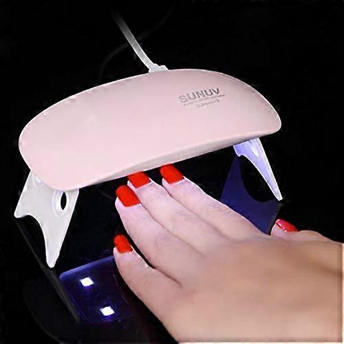 UV LED Nail Lamp 6W Mini Gel Polish Dryer with USB Power, Dual Wavelength, Timer, Multicolor