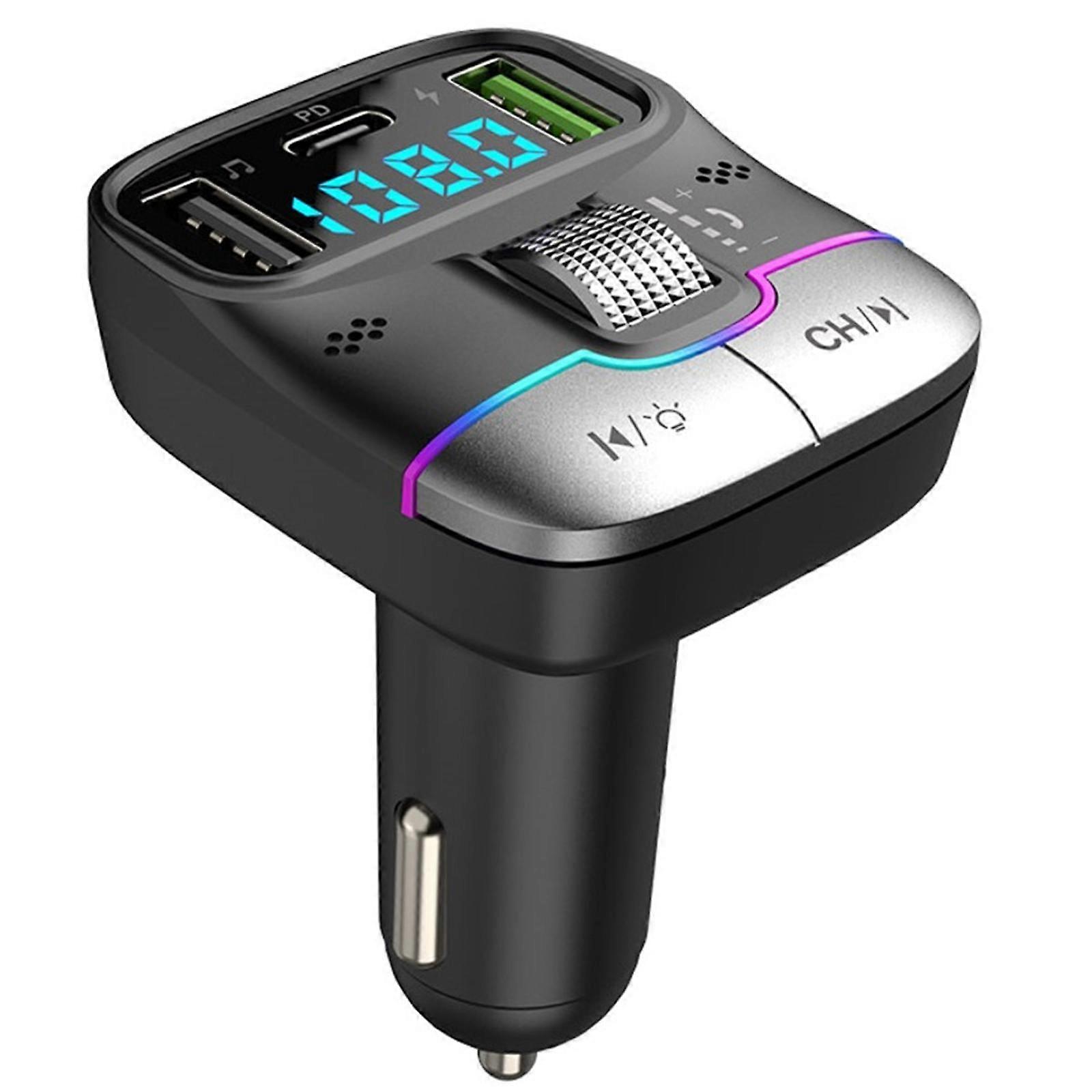 Versatile FM Transmitter Supports MP3/WMA/FLAC, PD & USB Charging Driving Experience Accessory