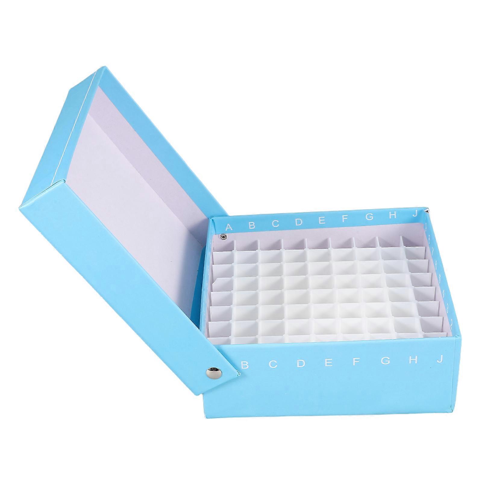 Cold Storage Cardboard Freezer Box with Fliptop Lid 81 Grid Tubes
