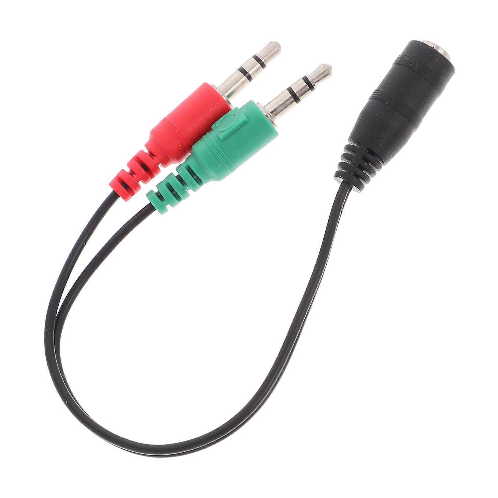 Audio Cable Splitter Adapter For Mic And Headphone Dual 3.5mm Stereo Jack Phone And Computer Compatible