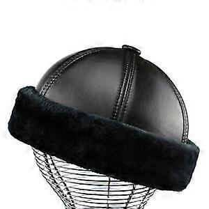 Men Genuine Skullcap Sailor Cap Hat Beanie Rolled Cuff Retro Brimless