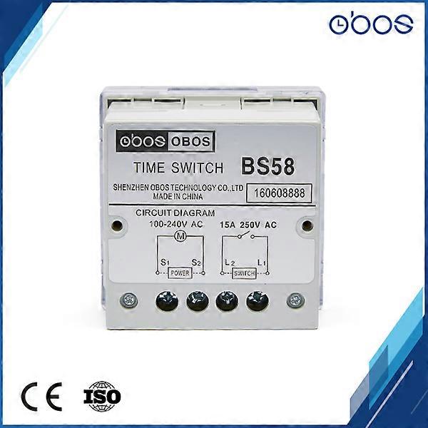 TB37 mini mechanical timer switch 220V mechanical timer with 96 times on /off per day minimum setting unit 15 mins OBOS BRAND