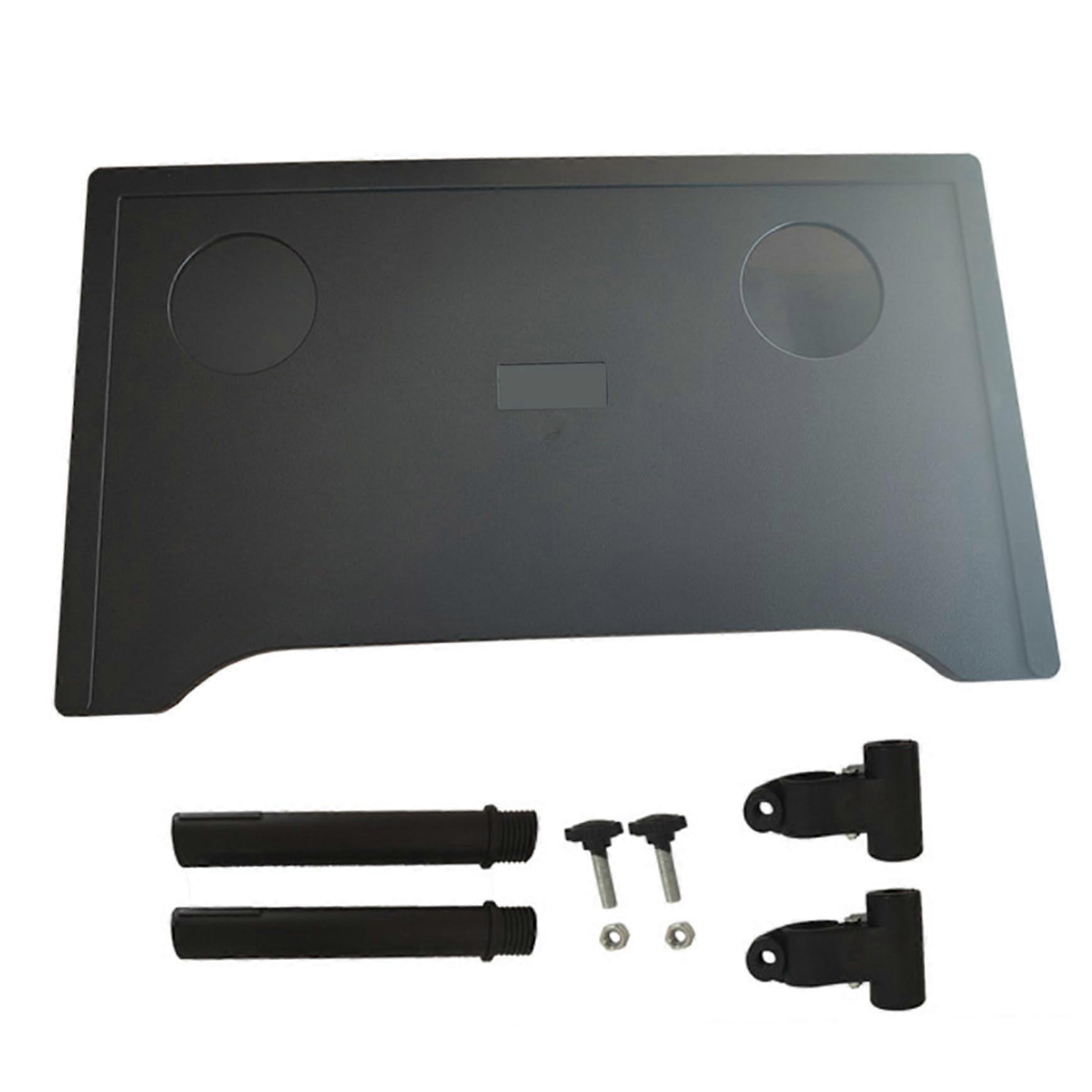 Wheelchair Tray with Dual Cup Holders, NonSlip Waterproof Table for Dining and Reading, Black 21x13 in