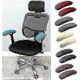 Dark Gray Polyester Armrest Covers Pair