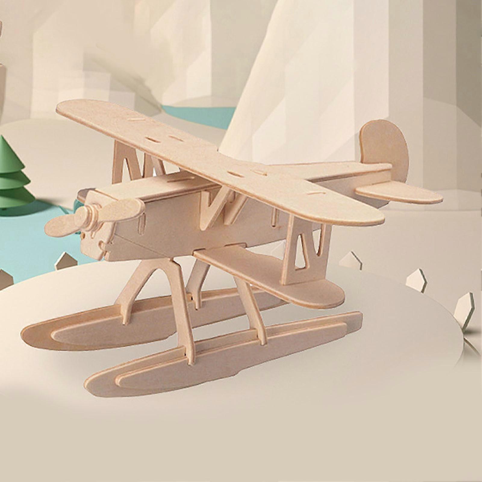 1set 3d pussel problemlösningsförmåga Miljövänligt träflygplan 3d pussel pussel för pojkar