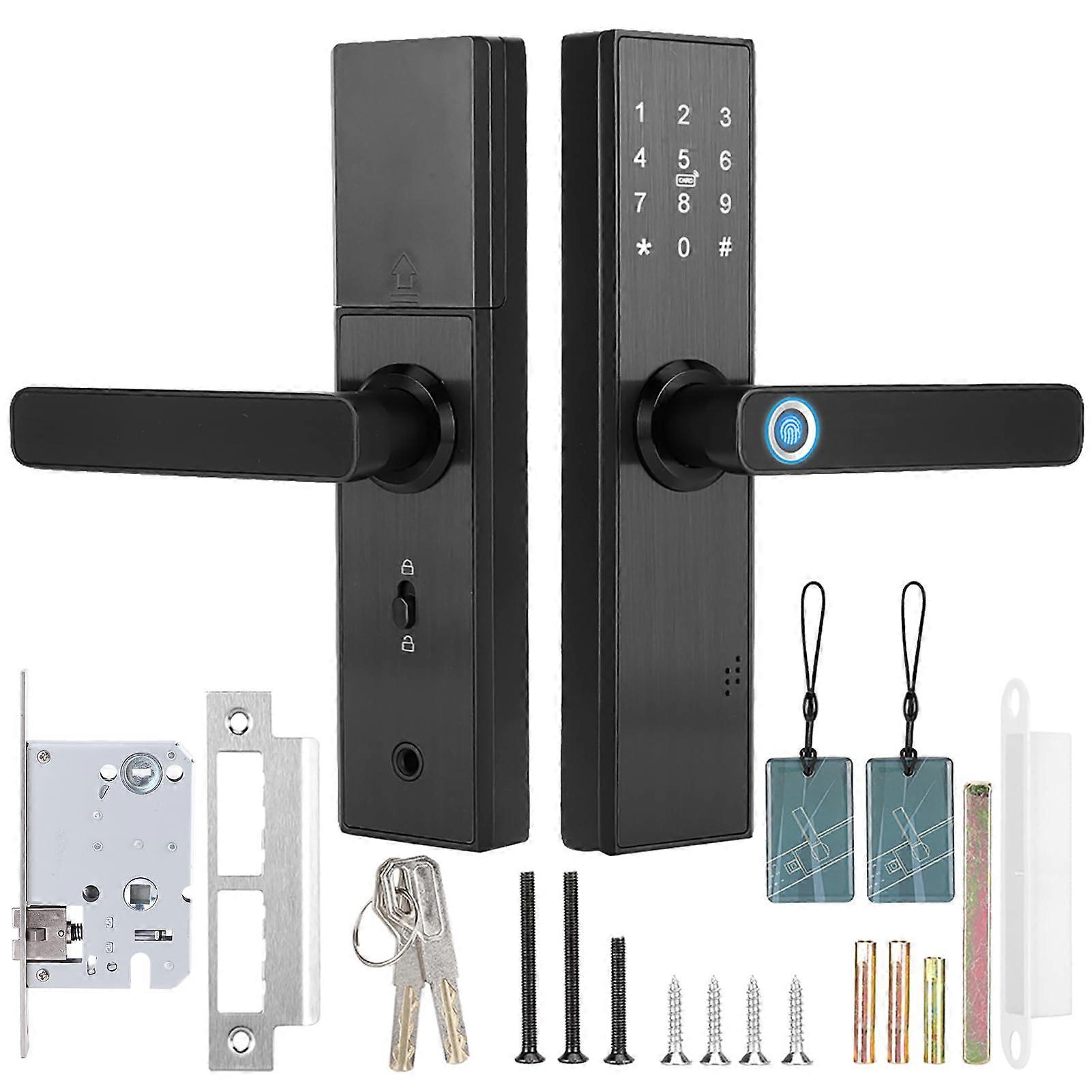 Smart Door Lock with App Control, Fingerprint and Keyless Entry, IC Card and Password Unlock