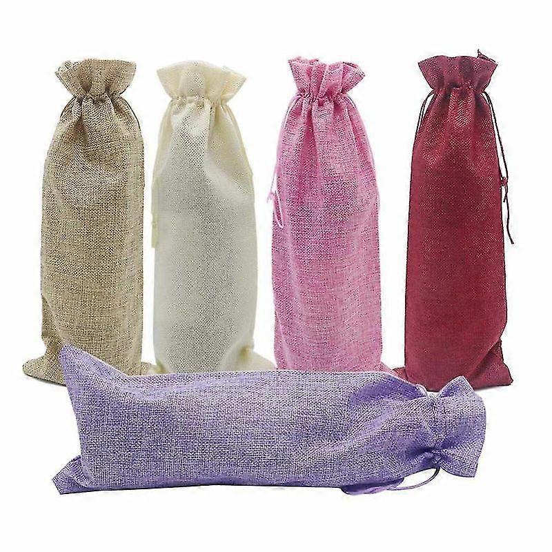 Luxora 10pcs Jute Wine Bags