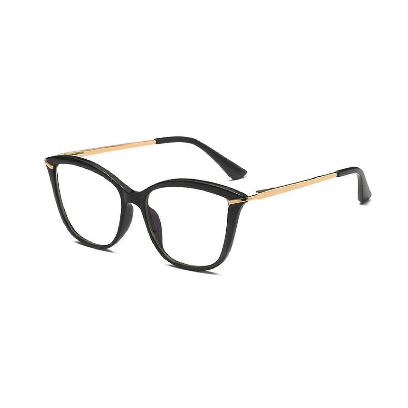Retro Cat Eye Blue Light Blocking Computer Reading Glasses Large Frame Anti Eyestrain Black 2.5x