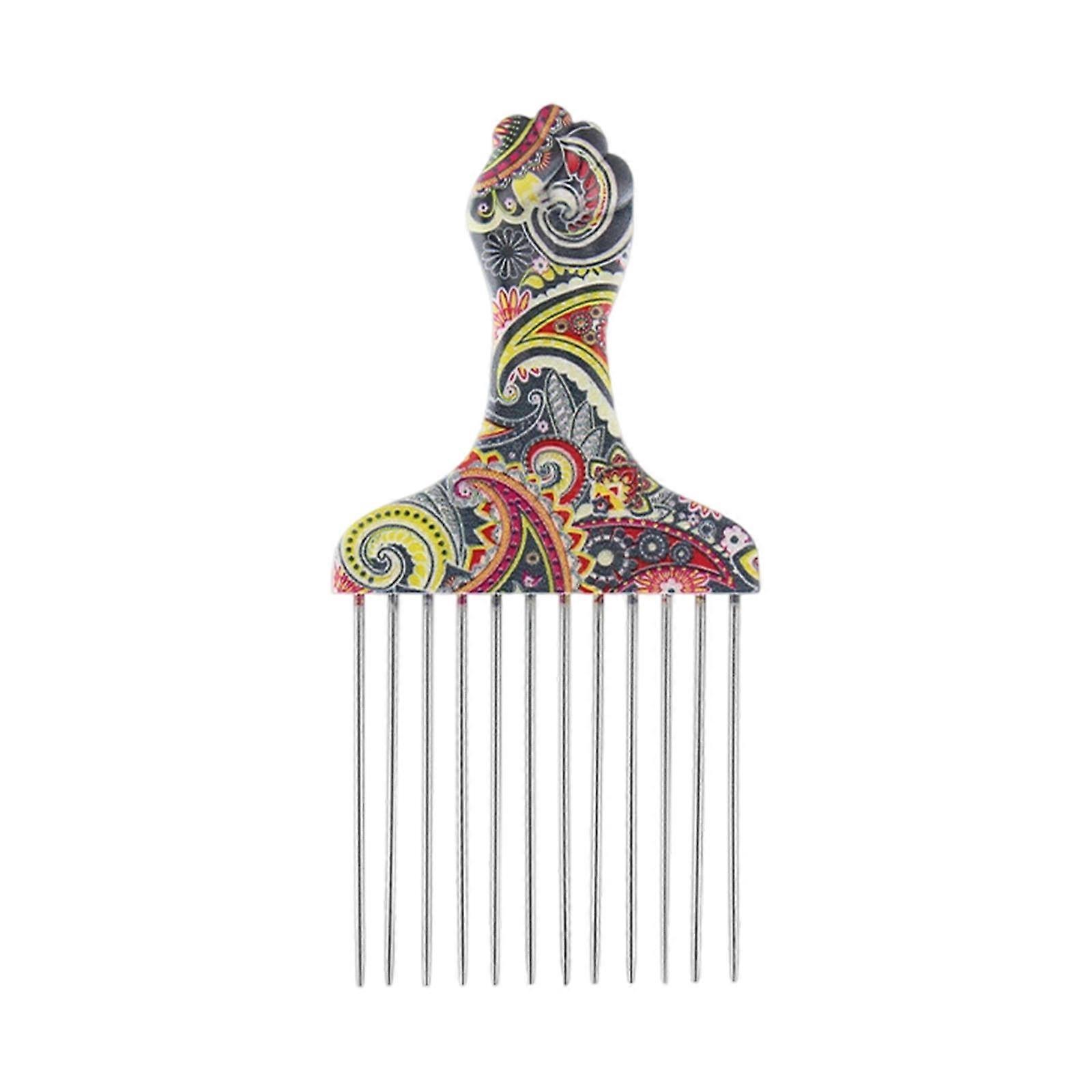 Professional Pick Comb Thick Curly Hair Styling Tool for Braids Comfortable Styling Multicolor