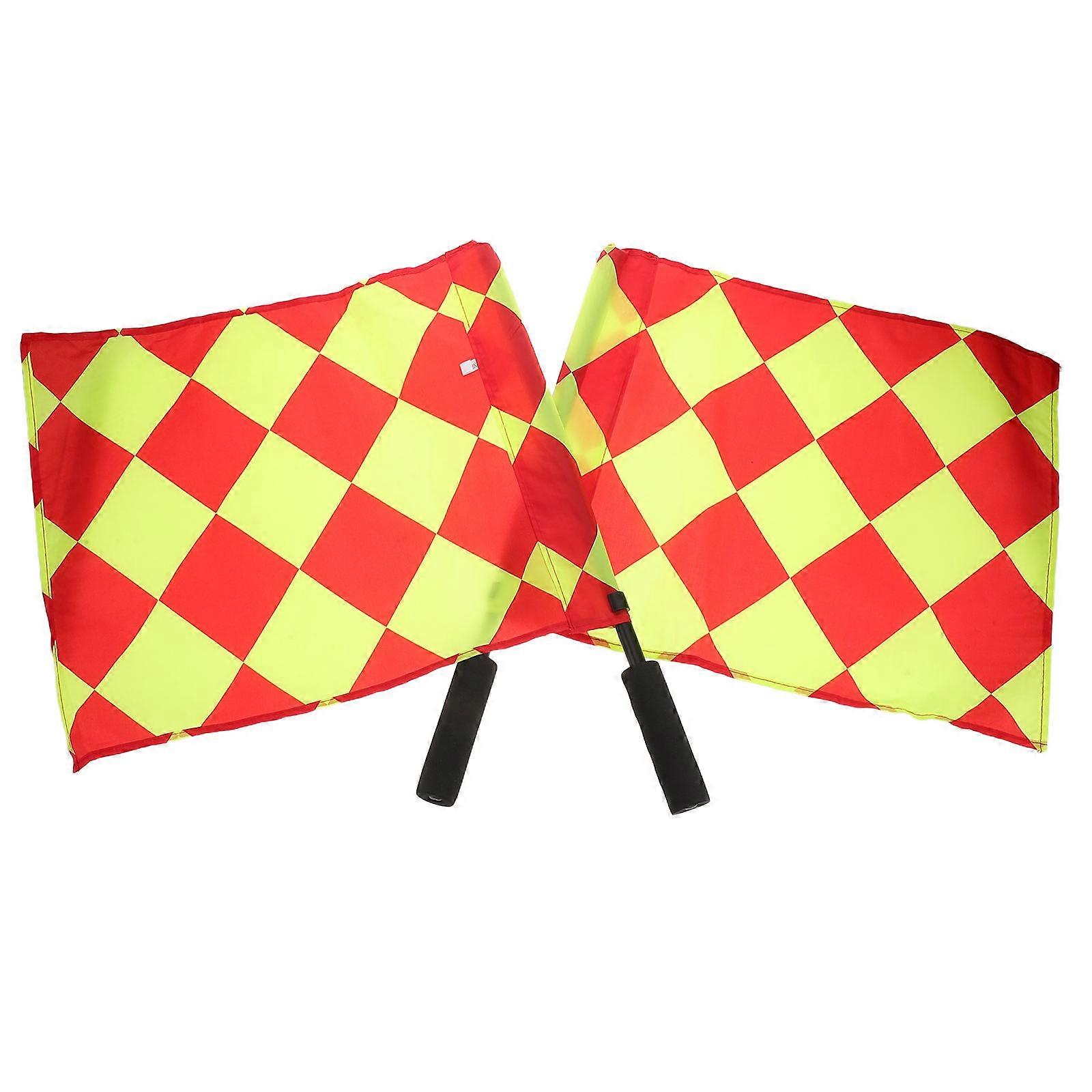 Durable Soccer Referee Flags 4Pcs Multi Rectangular Flags For Football Match Referee Assistance Easy to Use