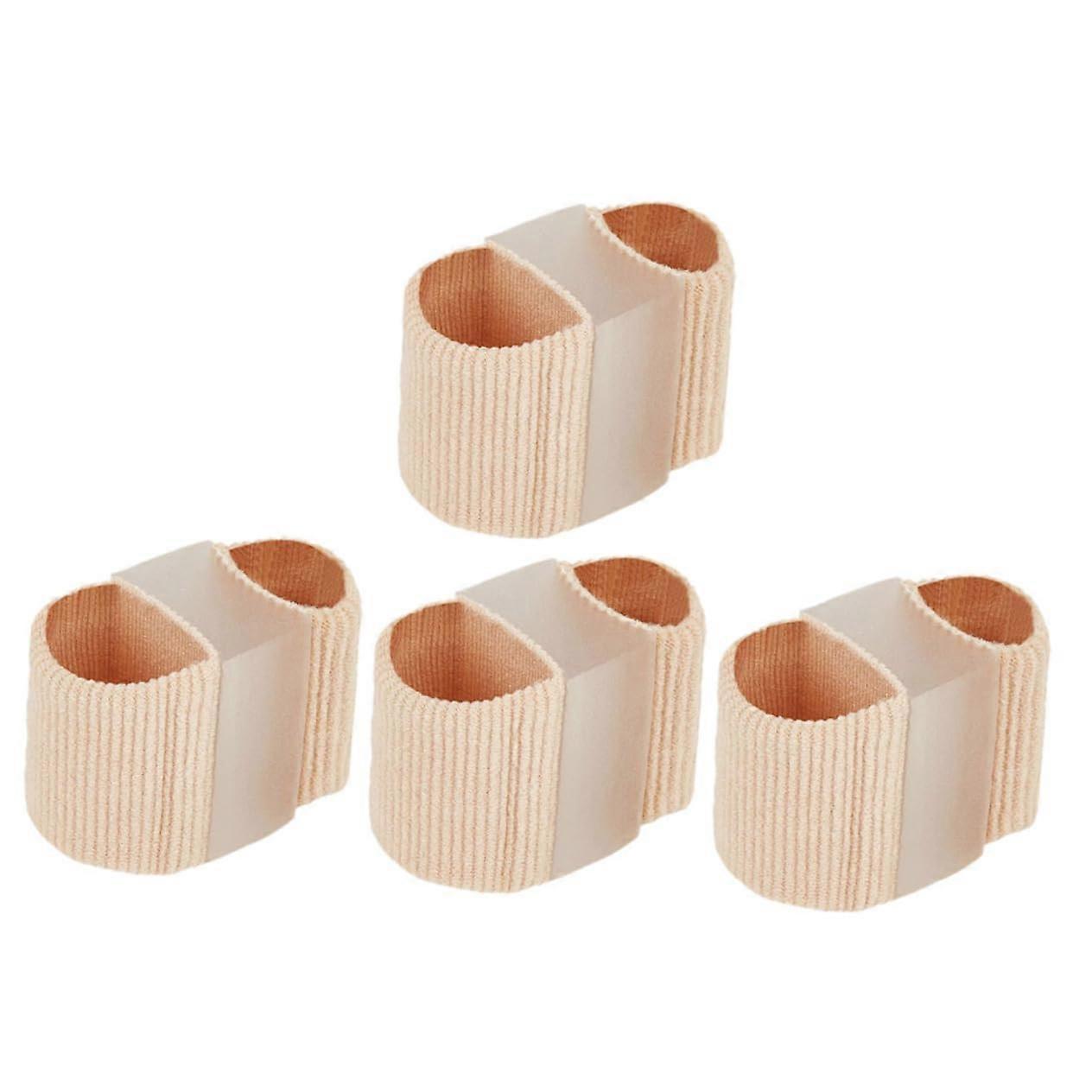 Toe Separators and Bunion Corrector Gel Spacers, Breathable Double Ring Design, Washable Reusable, 4pcs