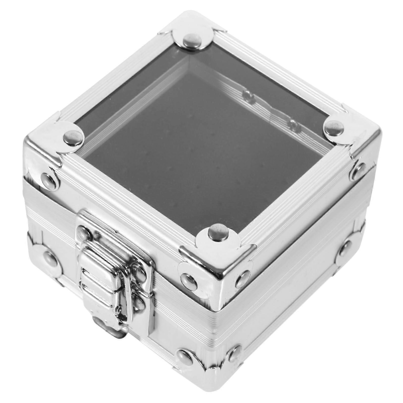 Nail Drill Bits Storage Case with Dustproof Lid, Durable Metal Manicure Organizer Box