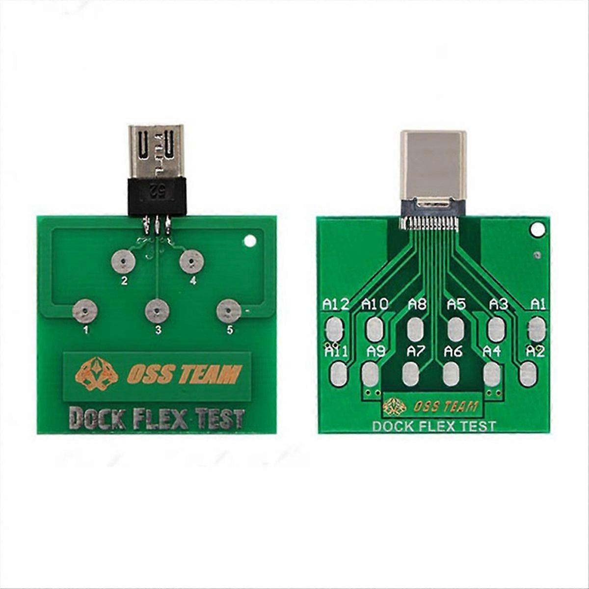 OSS TEAM 2Pc Micro-USB PCB Test Board for Andorid Mini Type-C USB3.1