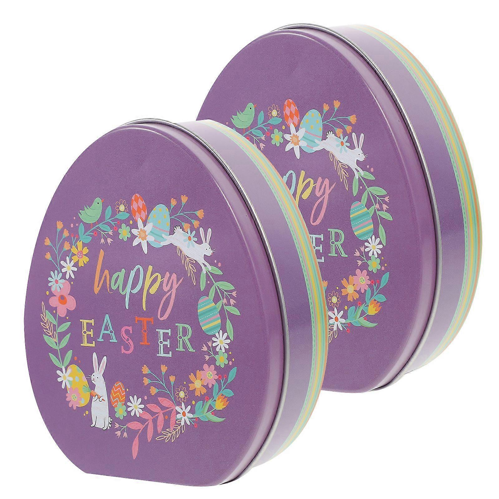 2pcs Easter Boxes Eggs Shaped Candy Boxes Cookie Container Easter Chocolate Box for Gift