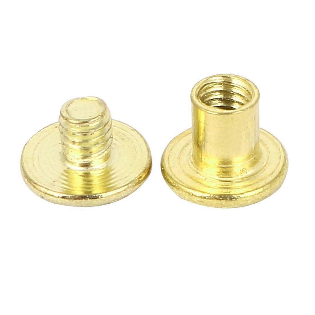 5mmx5mm Brass Plated Chicago Screws Binding Posts Docking Rivet (50-pack)