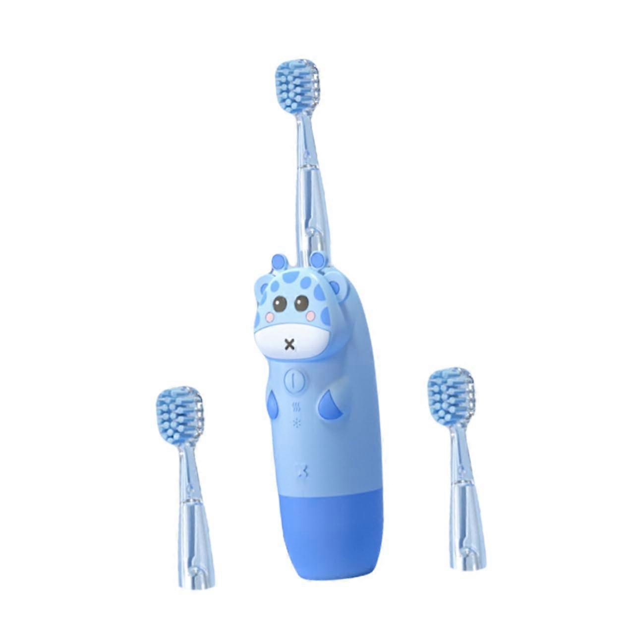 Sonic Electric Toothbrush with Ergonomic Grip, Replaceable Blue Heads for Deep Cleaning