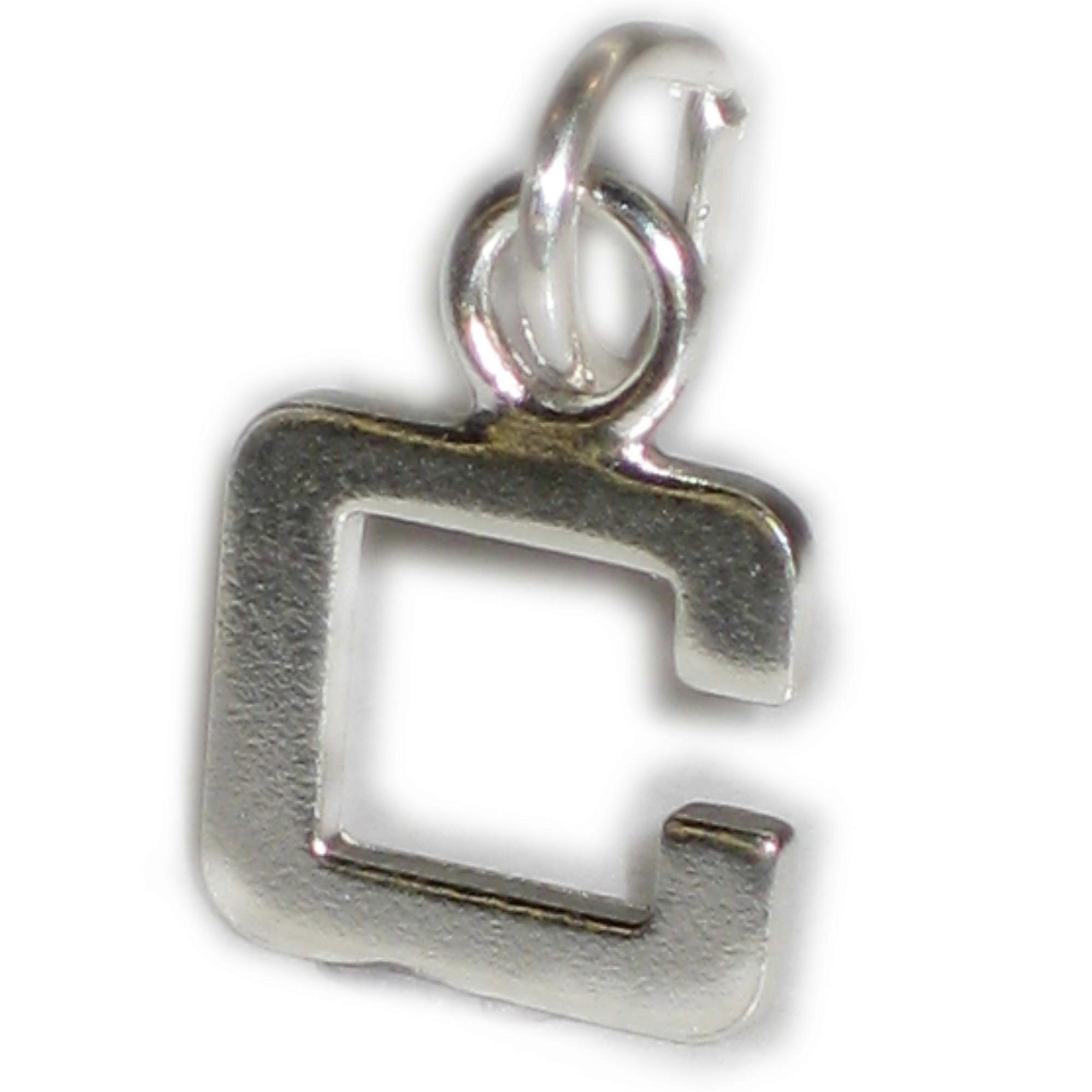Initial C small Letter sterling silver charm .925 x 1 Initials charms