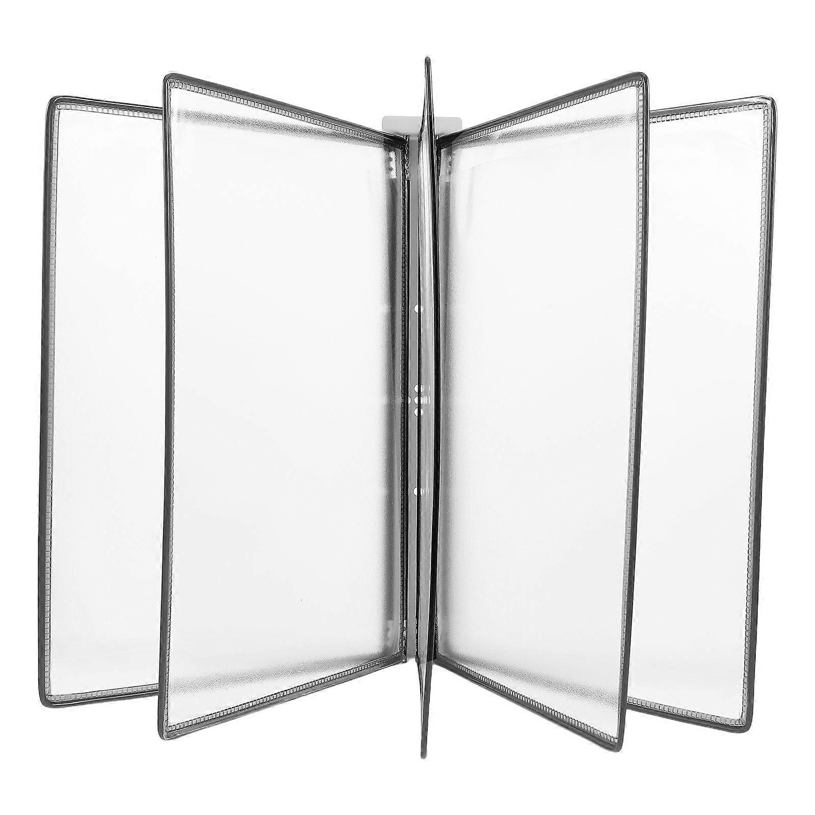 Wall Mounted File Holder Organizer: 5-Page Display System for A4 Documents and Reference Files - Space-Saving Paper Sheet Holder