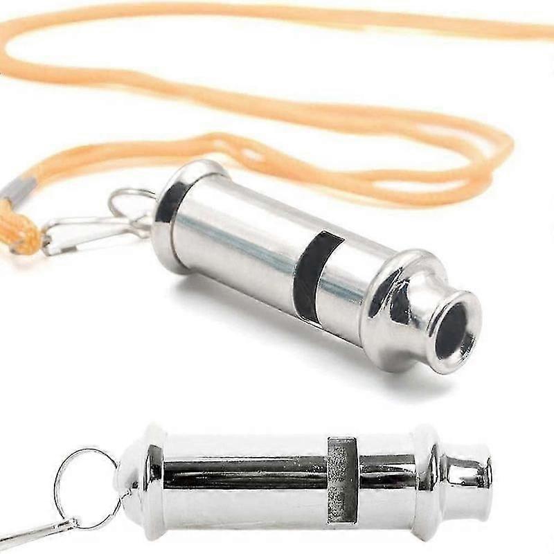 metal whistle for security 2 pcs with lanyard