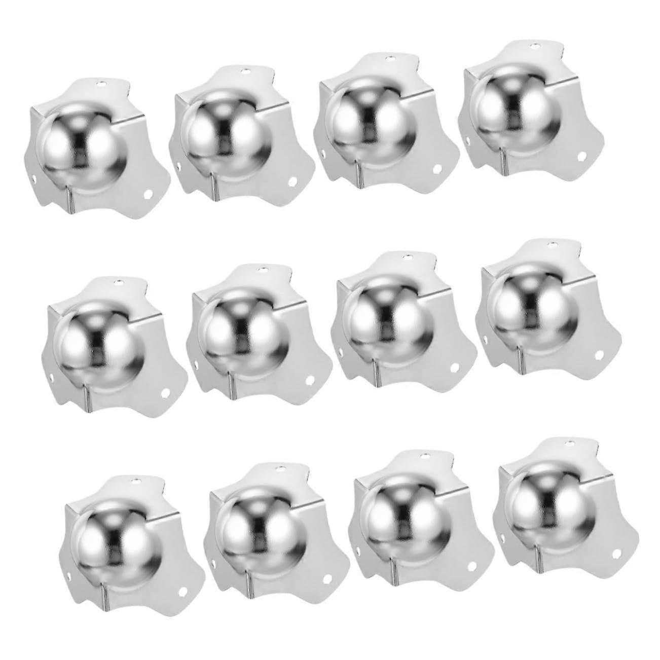 12pcs Metal Ball Corner Protector for Flight Cases with ImpactReducing Edge Guard Silver Finish
