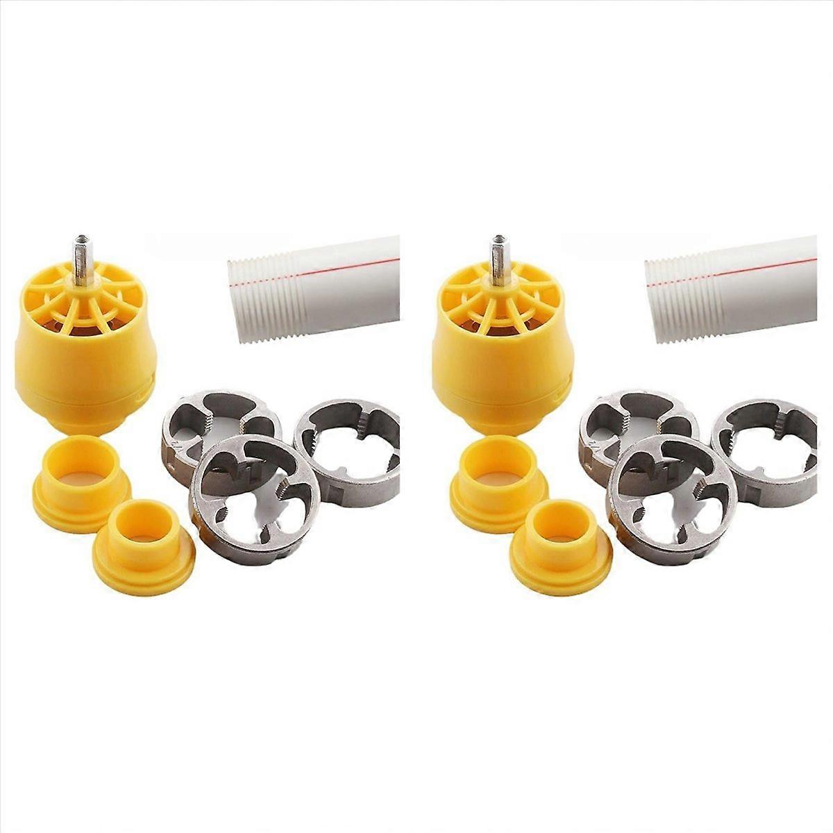 2 Set PVC Thread Maker Tool for Electric Drill,Electric Drill PVC Thread Maker Tool,Pipe Threader Pl