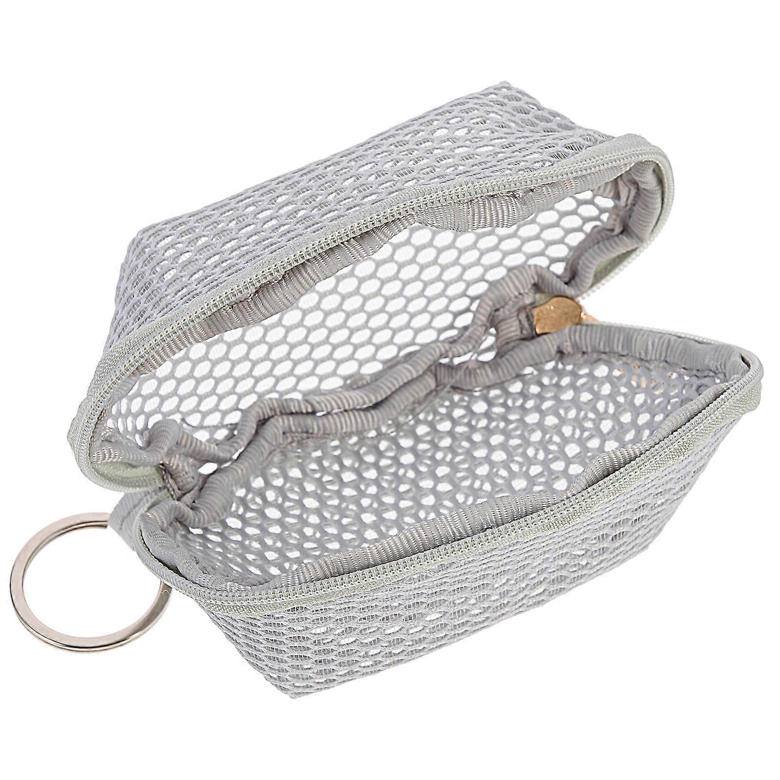 Mini Makeup Bag Mesh Cosmetic Pouch for Storage Portable Makeup Sponge