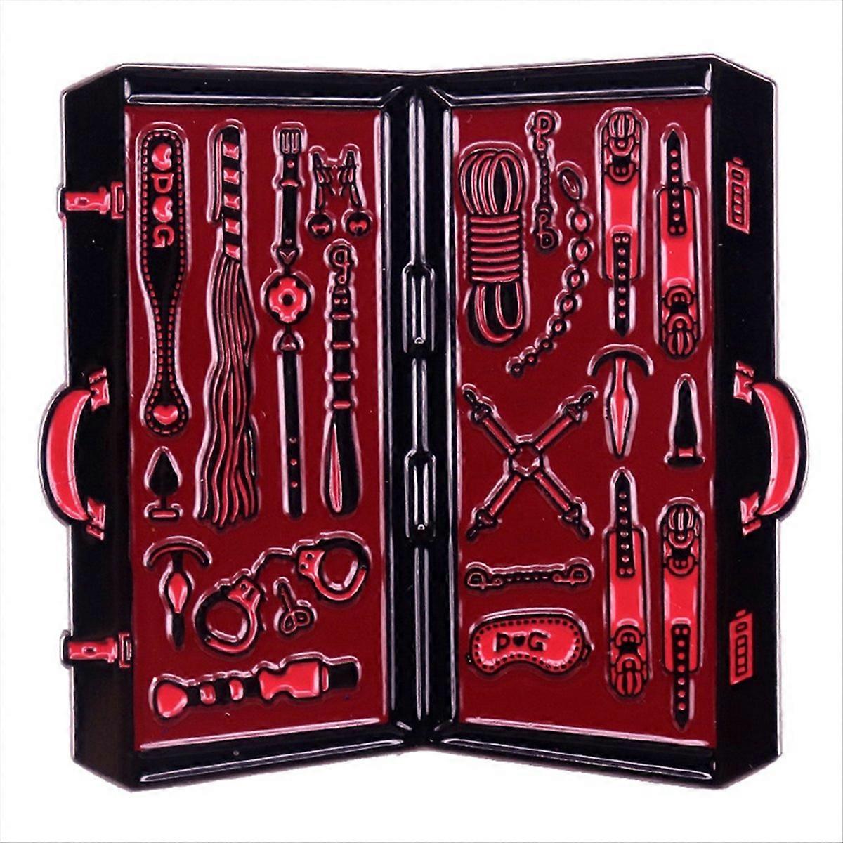 2Pcs Cartoon Storage Box Men Women'S Brooch