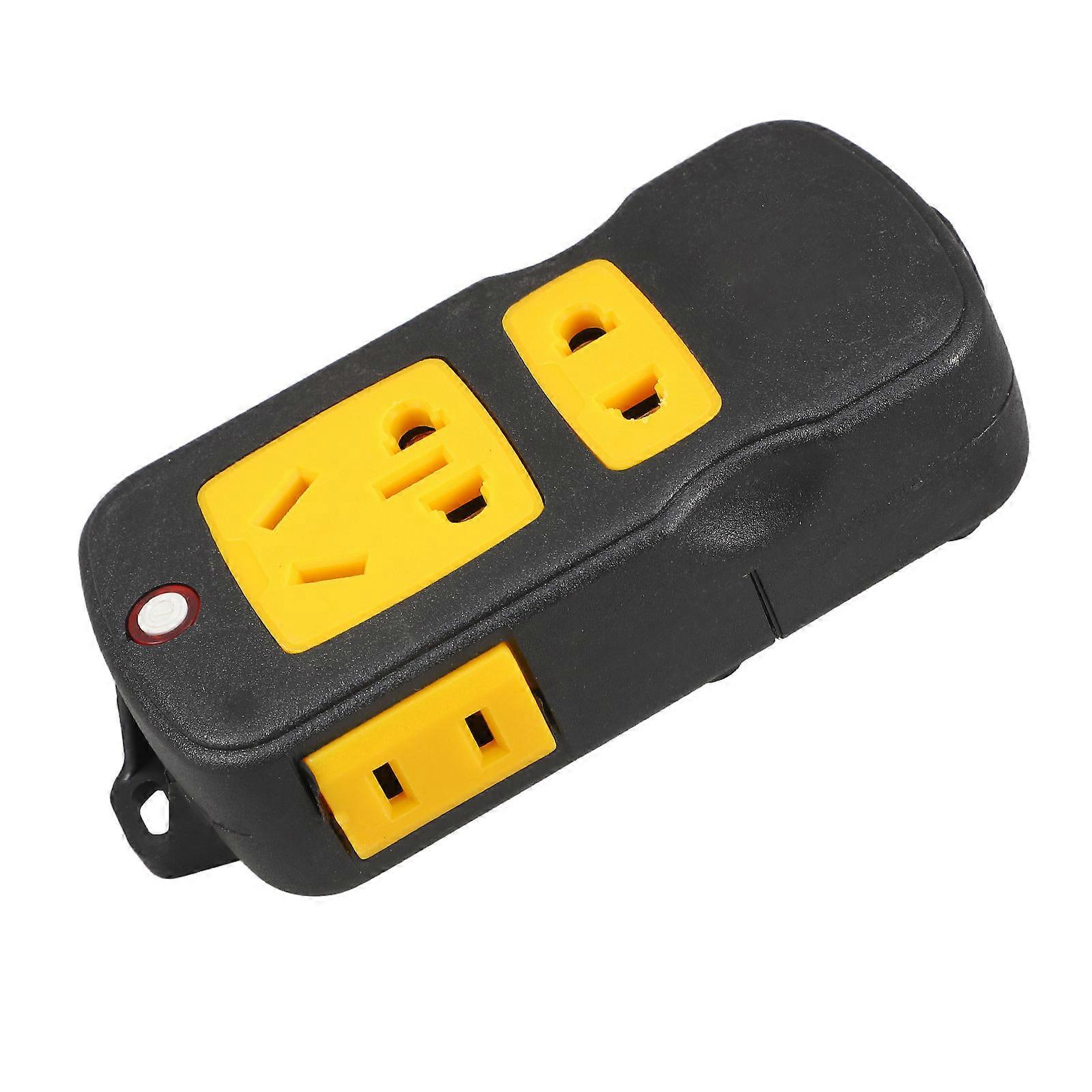 Multi Plug Outlet Extender Plastic Power Strip with Switch 2Pcs for Home and Office Use