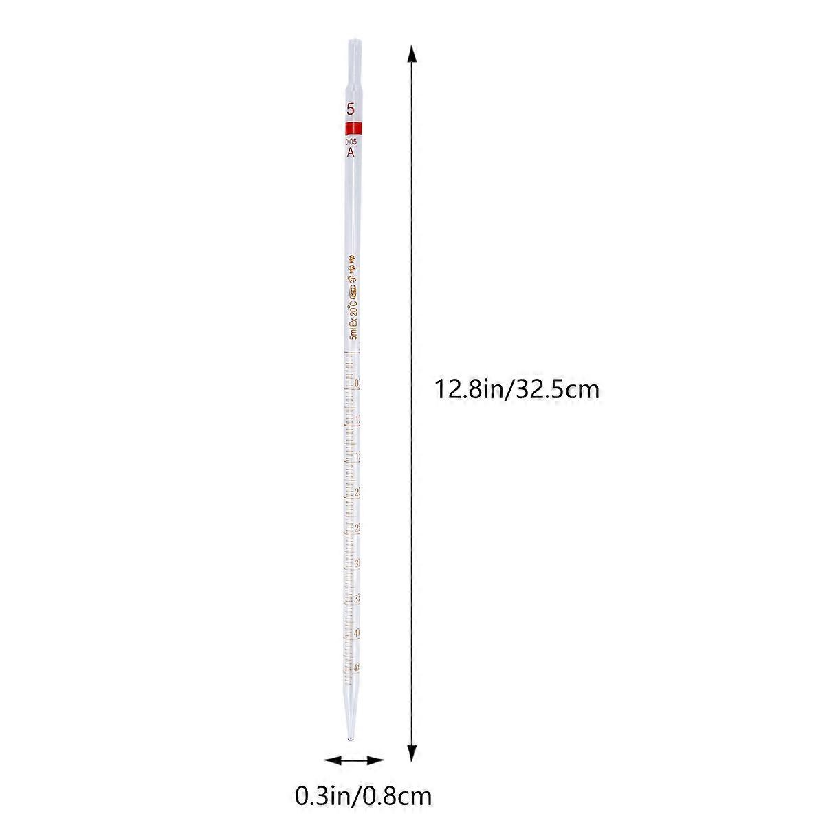 4Pcs Ring Pipette Glass Pipette for Measuring Fluid Experimental Use