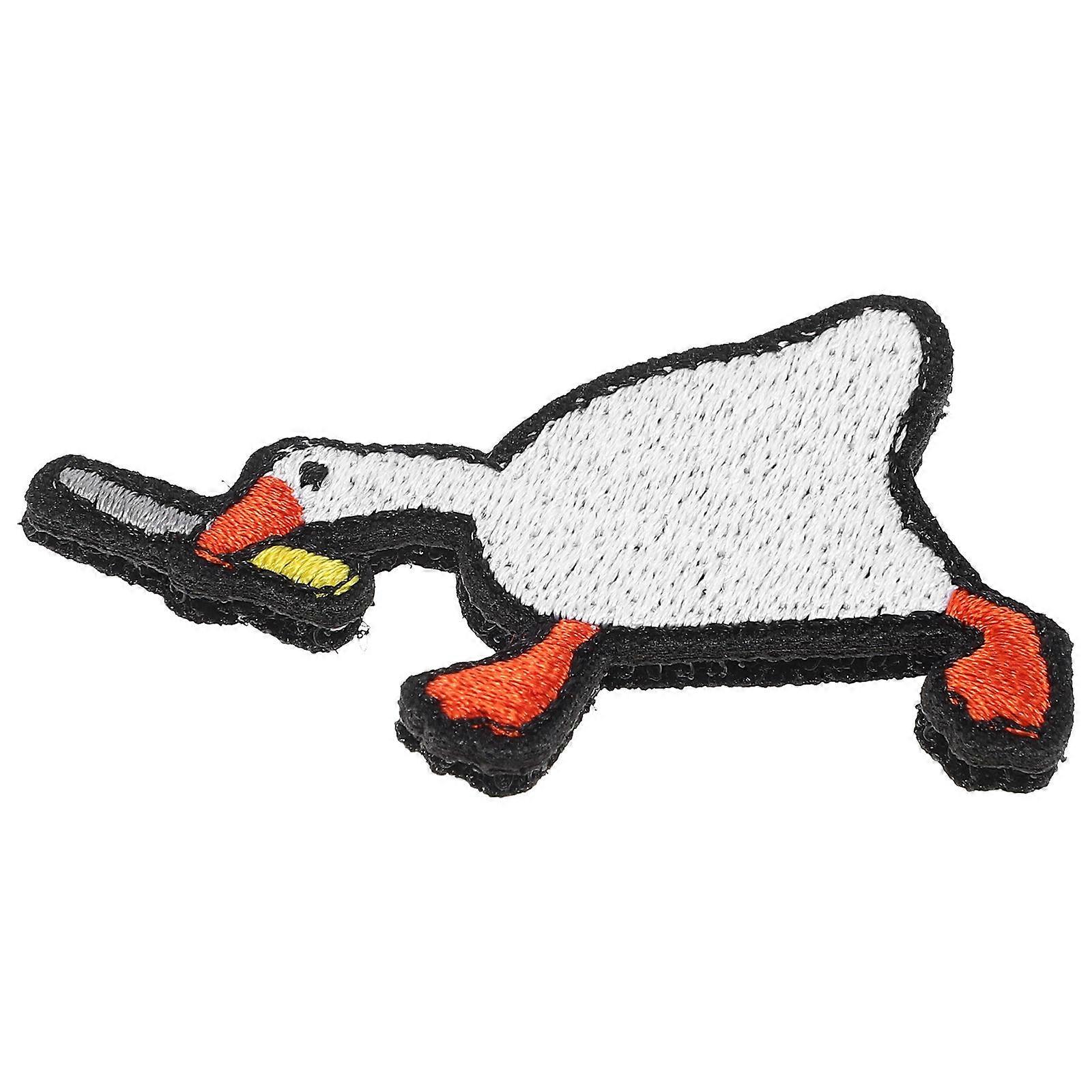 Cartoon Goose Patch for Clothes Decoration Embroidered Applique Polyester