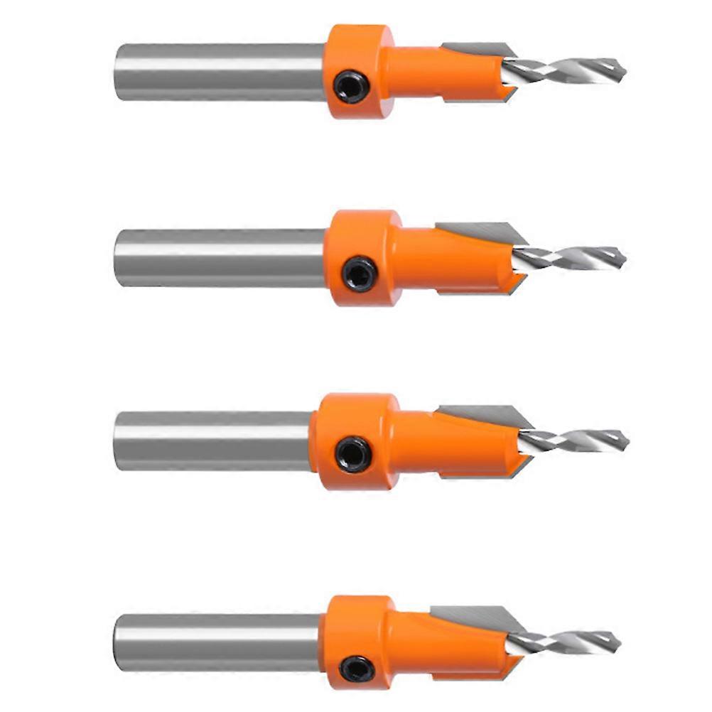 Small Drill Bit Set Cemented Carbide for Woodworking Trimming Machine 4Pcs