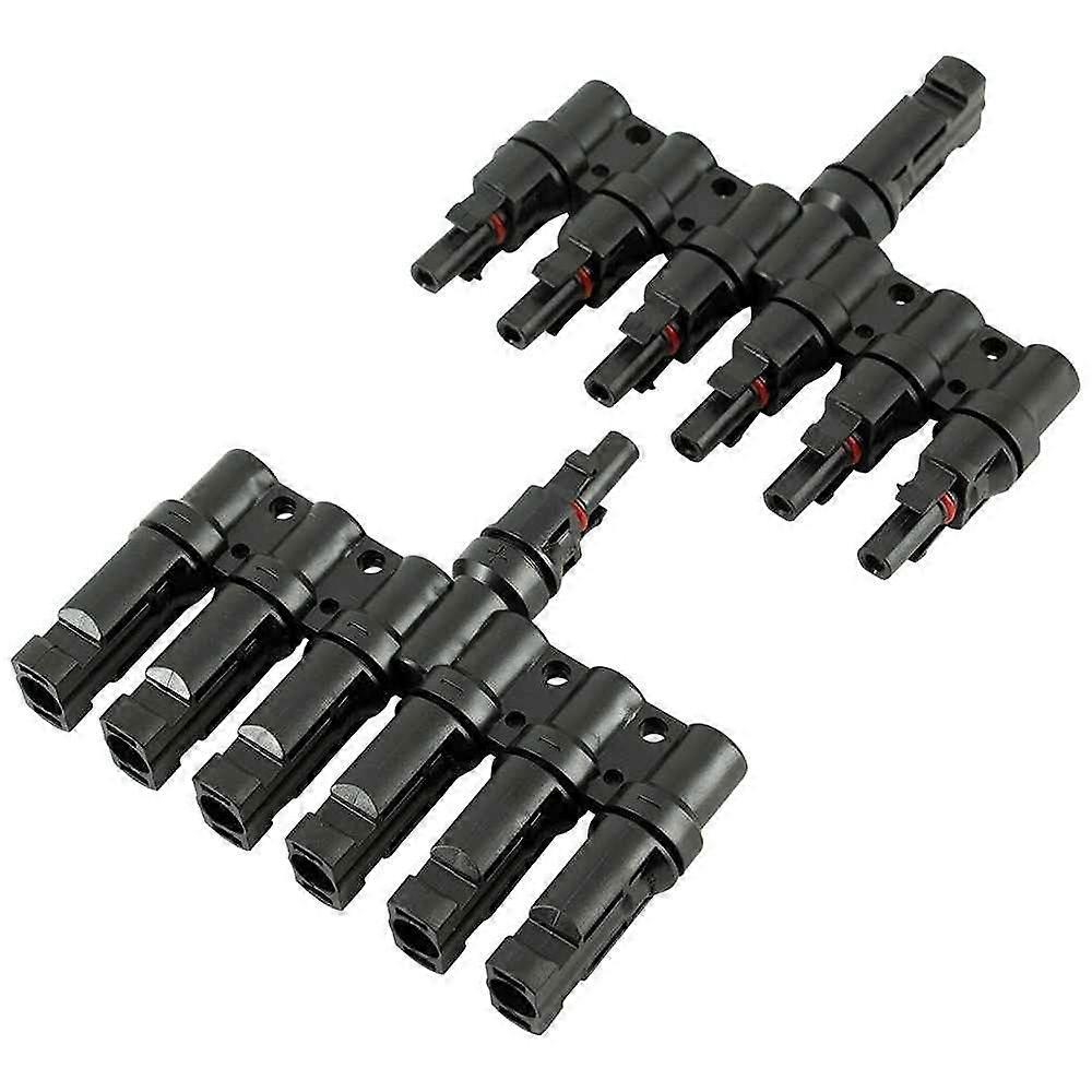 Solar Panel Connector 6 to 1 T6 Combiner Cable Quick Parallel Connection Secure Coupler 1 Pair
