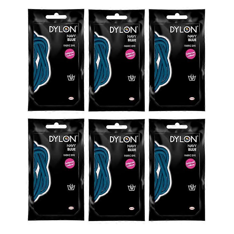 Dylon Textilfarbstoffbeutel 50g Marineblau 08 (6er-Pack)