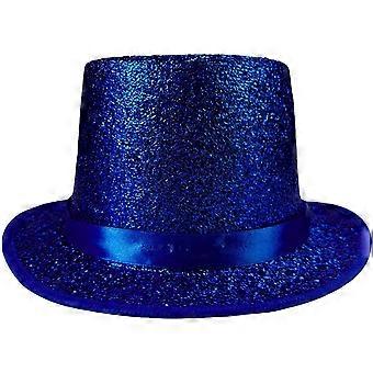 Chapéu de Mágico Brilhante, Cartola de Festa, Chapéu de Dança com Glitter, Acessórios de Fantasia Jazz para Festas dos Anos 60, 70 e 80, Palco, Carnaval