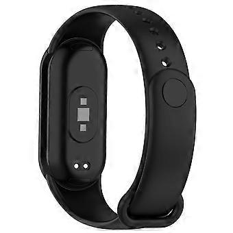 Siliconen horlogebandje voor Mi Band 8 voor dames en heren, vervangend sportbandje, polsbandje, armband, zwart