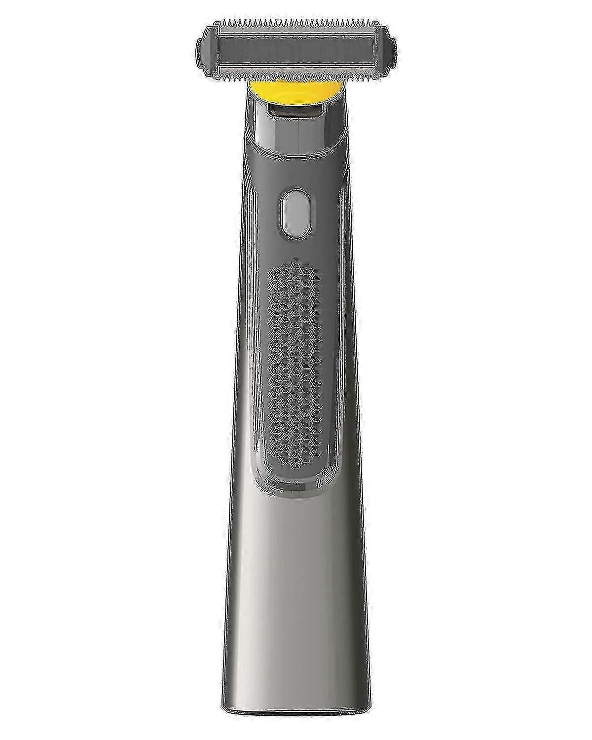 MicroTouch SOLO Titanium Rechargeable Beard & Body Razor - Precision Trimmer, Waterproof, 3 Combs, USB