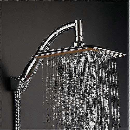 Chuveiro tipo chuva de alta pressão com design quadrado de 9 polegadas e filtragem iônica.