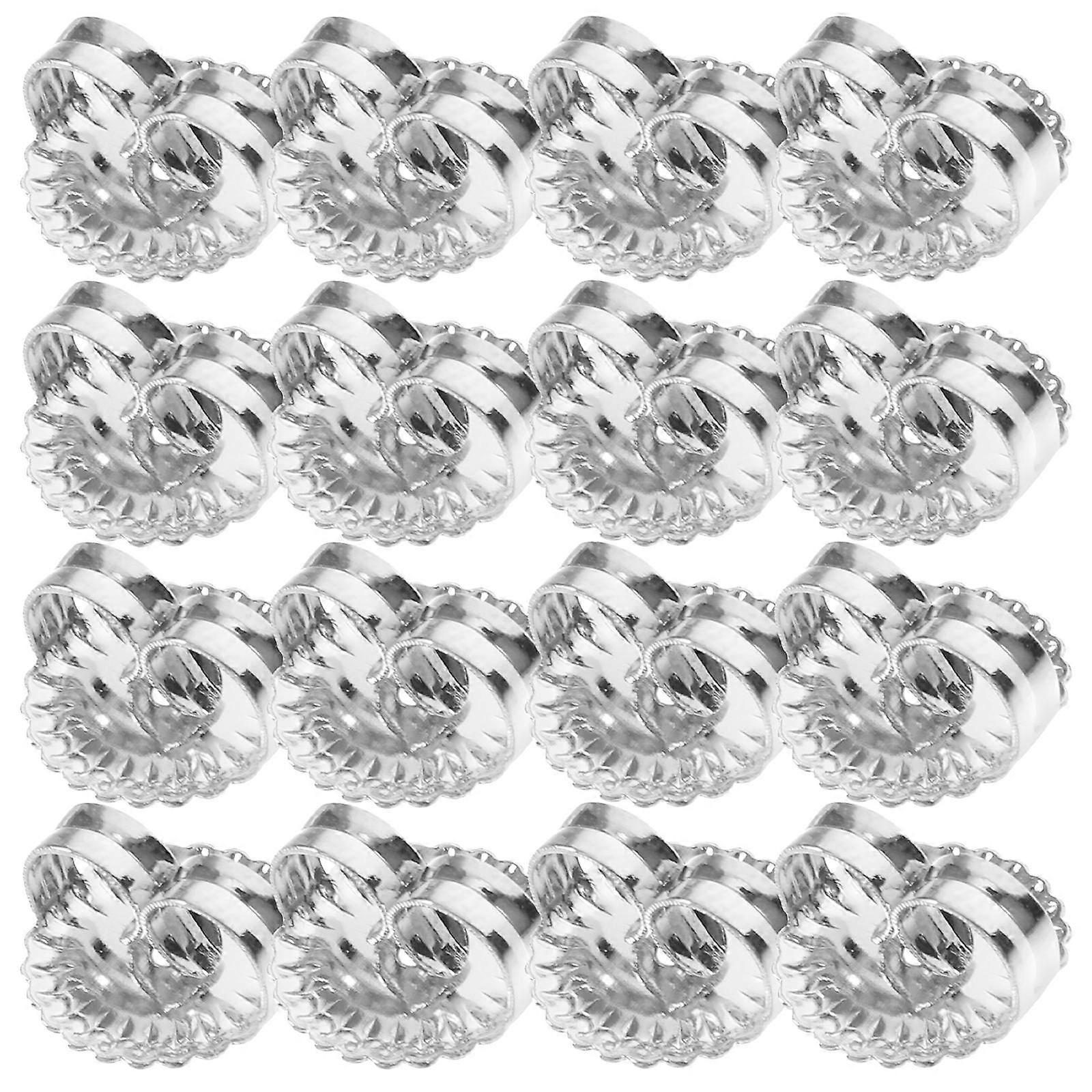 Silver Copper Earring Backs Practical Jewelry Earring Stoppers 40Pcs