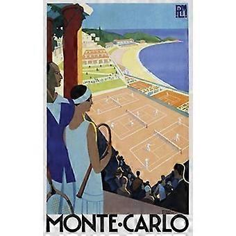 MONTE CARLO - QUEBRA-CABEÇAS DE VIAGEM VINTAGE DE MADEIRA - TÊNIS MÔNACO 36131 -A1902