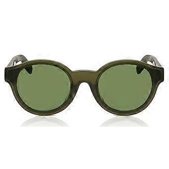 Kenzo KZ 40008F Asian Fit 57N Vollrand Transparent Grün Unisex Runde Sonnenbrille UV0 Original
